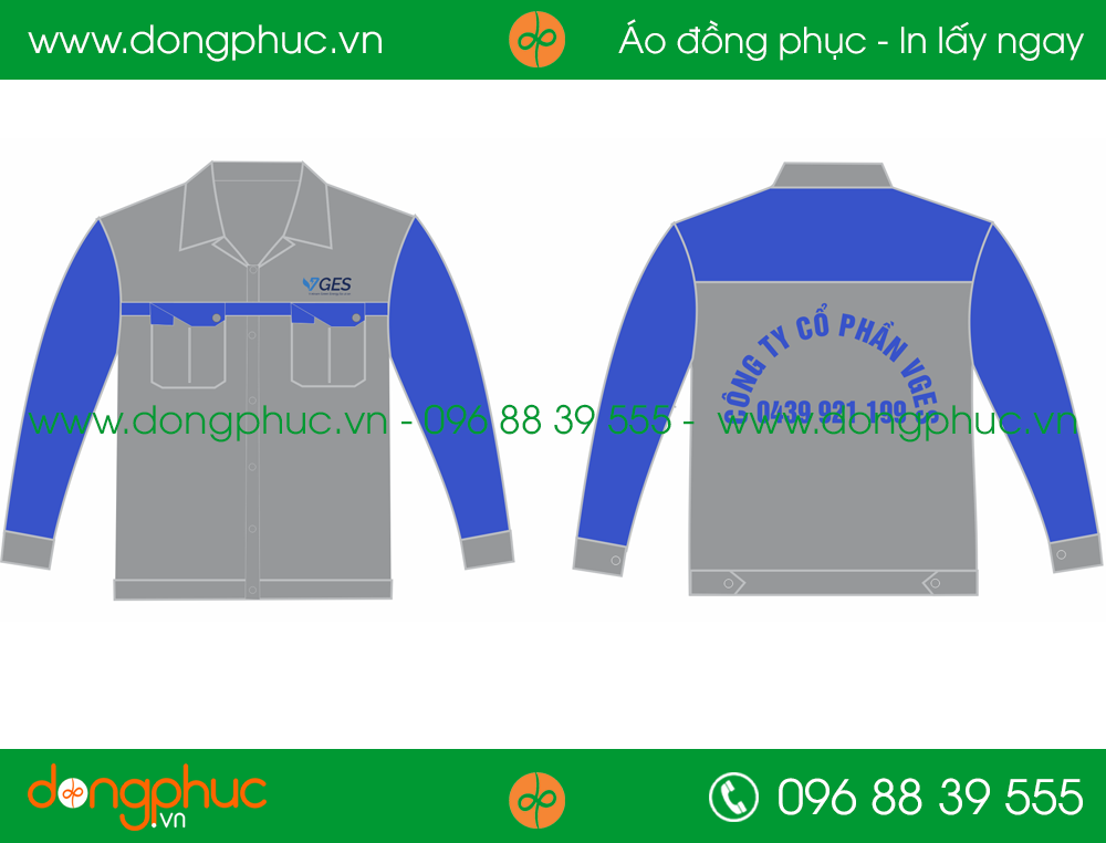 Áo bảo hộ đồng phục cty VGES